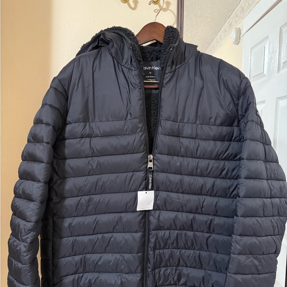 Calvin Klein Men's Dark Gray Puffer Jacket